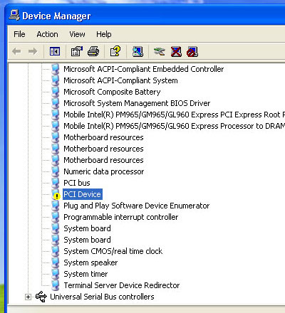 Auto Driver For Pci Device Windows Xp Sp3 Download